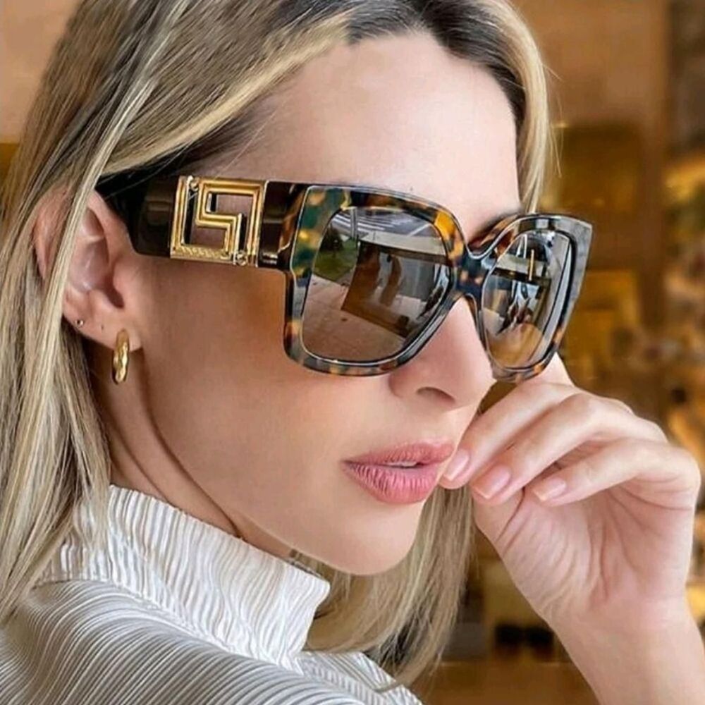Source Unknown Tortoiseshell Sunglasses with Gold Accent